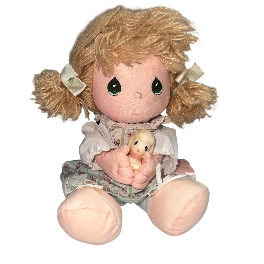 Vtg 80s Precious Moments Applause Connie Doll Blessed Are The Meek Lamb